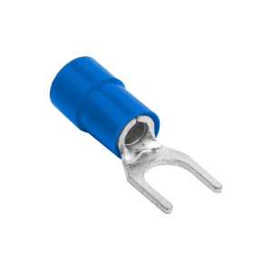 TERMINAL HORQUILLA AISLADOØ 1/4" 14-16AWG AZUL 100UND