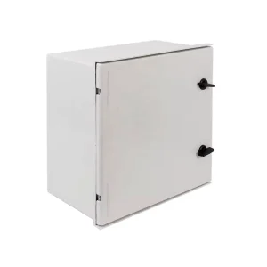 TABLERO POLIESTER FIBRA DE VIDRO PARA ADOSAR 300X250X140 Mm C/PB IP65 RAL7035