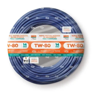 CABLE TW-80 +PLUS 14 AWG 450/750 V AZUL
