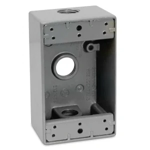 CAJA CONDULET RECTANGULAR DE 4"X 2" CON 3 SALIDAS DE 1"