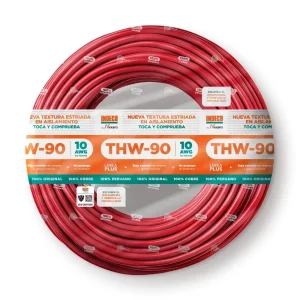 CABLE THW-90 +PLUS 10 AWG 450/750 V ROJO