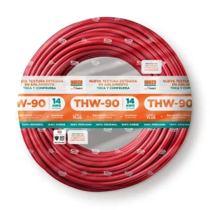 CABLE THW-90 +PLUS 14 AWG 450/750 V ROJO