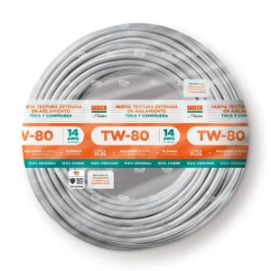 CABLE TW-80 +PLUS 14 AWG 450/750 V BLANCO