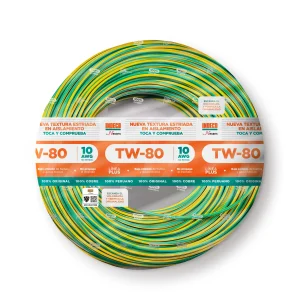 CABLE TW-80 +PLUS 10 AWG 450/750 V AMAR/VERDE