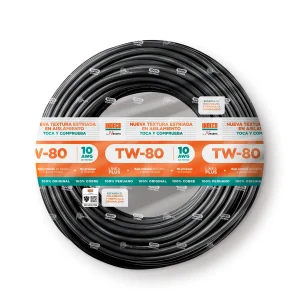 CABLE TW-80 +PLUS 10 AWG 450/750 V NEGRO