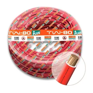 CABLE TW-80 +PLUS 10 AWG 450/750 V ROJO