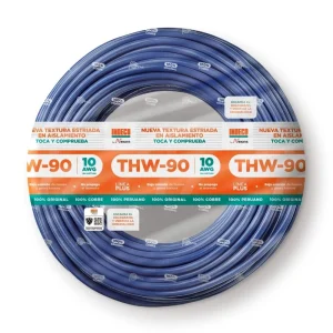 CABLE THW-90 +PLUS 10 AWG 450/750 V AZUL