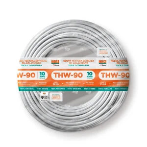 CABLE THW-90 +PLUS 10 AWG 450/750 V BLANCO