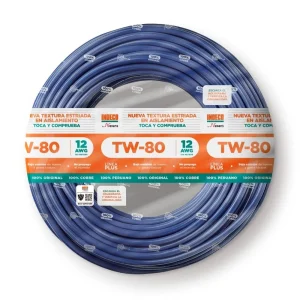 CABLE TW-80 +PLUS 12 AWG 450/750 V AZUL
