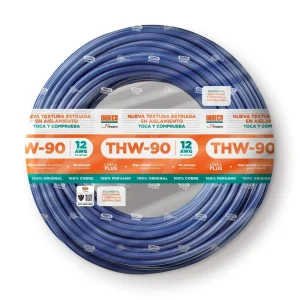 CABLE THW-90 +PLUS 12 AWG 450/750 V AZUL