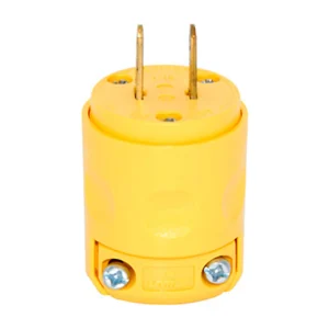 ENCHUFE 2P 15A 125V PVC AMARILLO