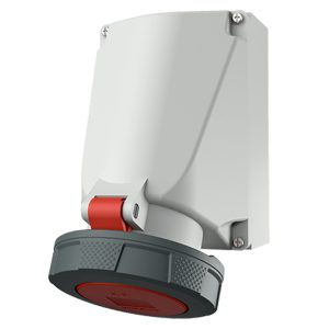 TOMA VISIBLE 63AMP 3P+N+T 415V ROJO 6H IP67