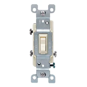 INTERRUPTOR SIMPLE 15A 120V D/CONMUTACION BLANCO + PLACA