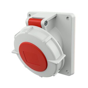 TOMA EMPOTRABLE 16AMP 3P+T 400V ROJO 6H IP67