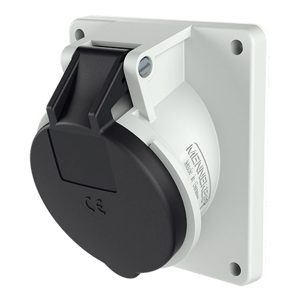 TOMA EMPOTRABLE 32AMP 3P+T 500V NEGRO 7H IP44
