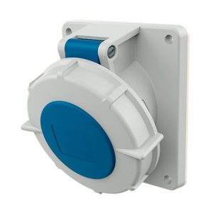 TOMA EMPOTRABLE 32AMP 3P+T 250V AZUL 9H IP67