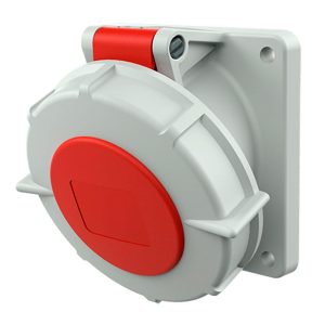 TOMA EMPOTRABLE 32AMP 3P+T 415V ROJO 6H IP67