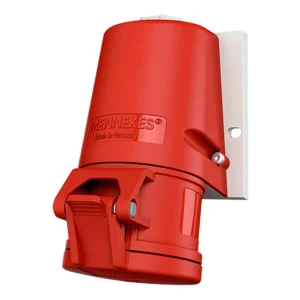 TOMA VISIBLE 16AMP 3P+N+T 415V ROJO 6H IP44