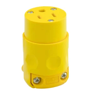 TOMA AEREO 2P+T 15A 125V L/T PVC AMARILLO