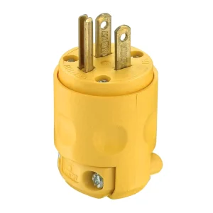 ENCHUFE 2P+T 15A 125V L/T PVC AMARILLO