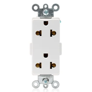 TOMA DOBLE EMPOTRABLE DECORA UNIVERSAL 2P+T 15A 150V O 16A 250V BLANCO + PLACA