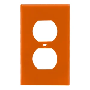 PLACA DOBLE NYLON P/TOMACORRIENTE ANARANJADO