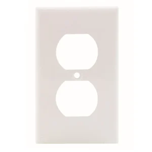 PLACA DOBLE NYLON P/TOMACORRIENTE BLANCA