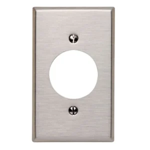 PLACA SIMPLE P/TOMACORRIENTE 20 Y 30A DE ACERO