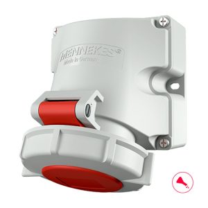 TOMA VISIBLE 16AMP 3P+T 415V ROJO 6H IP67