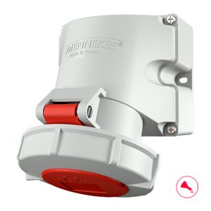 TOMA VISIBLE 32AMP 3P+T 415V ROJO 6H IP67