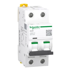 INTERRUPTOR AUT. TERMOMAGNETICO PARA RIEL 2P 4A 230/400VAC 50/25KA IC60N CURVA C