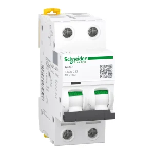 INTERRUPTOR AUT. TERMOMAGNETICO PARA RIEL 2P 32A 230/400VAC 20/6KA IC60N CURVA C