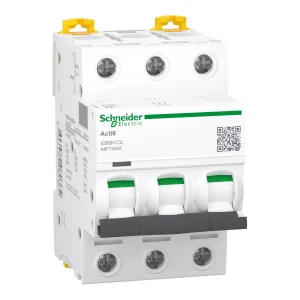 INTERRUPTOR AUT. TERMOMAGNETICO PARA RIEL 3P 2A 230/400VAC 50/25KA IC60N CURVA C