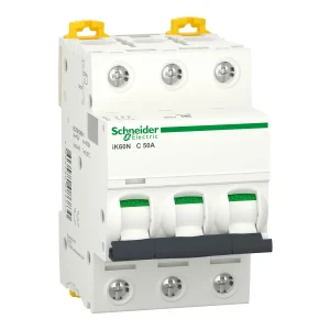 INTERRUPTOR AUT. TERMOMAGNETICO PARA RIEL 3P 50A 230/400VAC 10/5KA IK60N