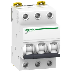 INTERRUPTOR AUT. TERMOMAGNETICO PARA RIEL 3P 63A 230/400VAC 10/5KA IK60N