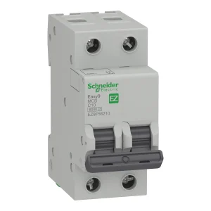 INTERRUPTOR AUT. TERMOMAGNETICO PARA RIEL 2P 10A 230/400VAC 10/6KA EASY