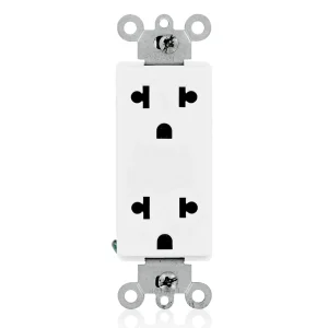 TOMACORRIENTE EMPOTRABLEBLE DOBLE 2P+T UNIVERSAL 15A 220V BLANCO