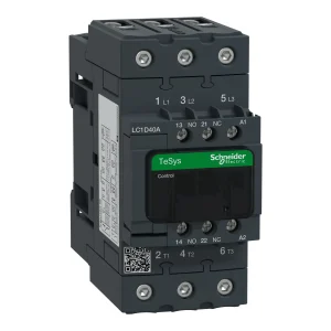 CONTACTOR POTENCIA MAGNETICO 3P 40A AC3 BOB 24VAC 1NA+1NC TESYS D