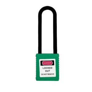 CANDADO DE SEGURIDAD BLOQUEO AISLADO 3″ VERDE