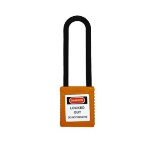 CANDADO DE SEGURIDAD BLOQUEO AISLADO 3″ NARANJA
