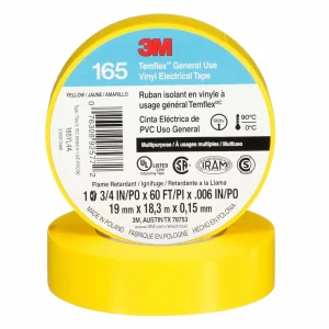 CINTA AISLANTE VINILICA TEMFFLEX 165 3/4″ X 18MTRS AMARILLO