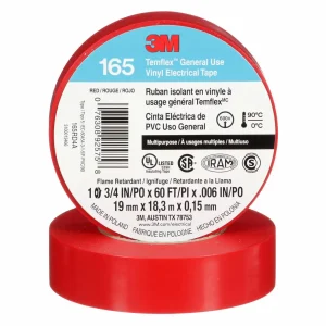 CINTA AISLANTE VINILICA TEMFFLEX 165 3/4″ X 18MTRS ROJO
